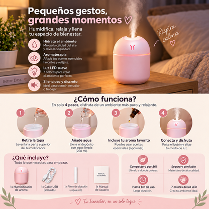 Mini Humidificador LED Airago