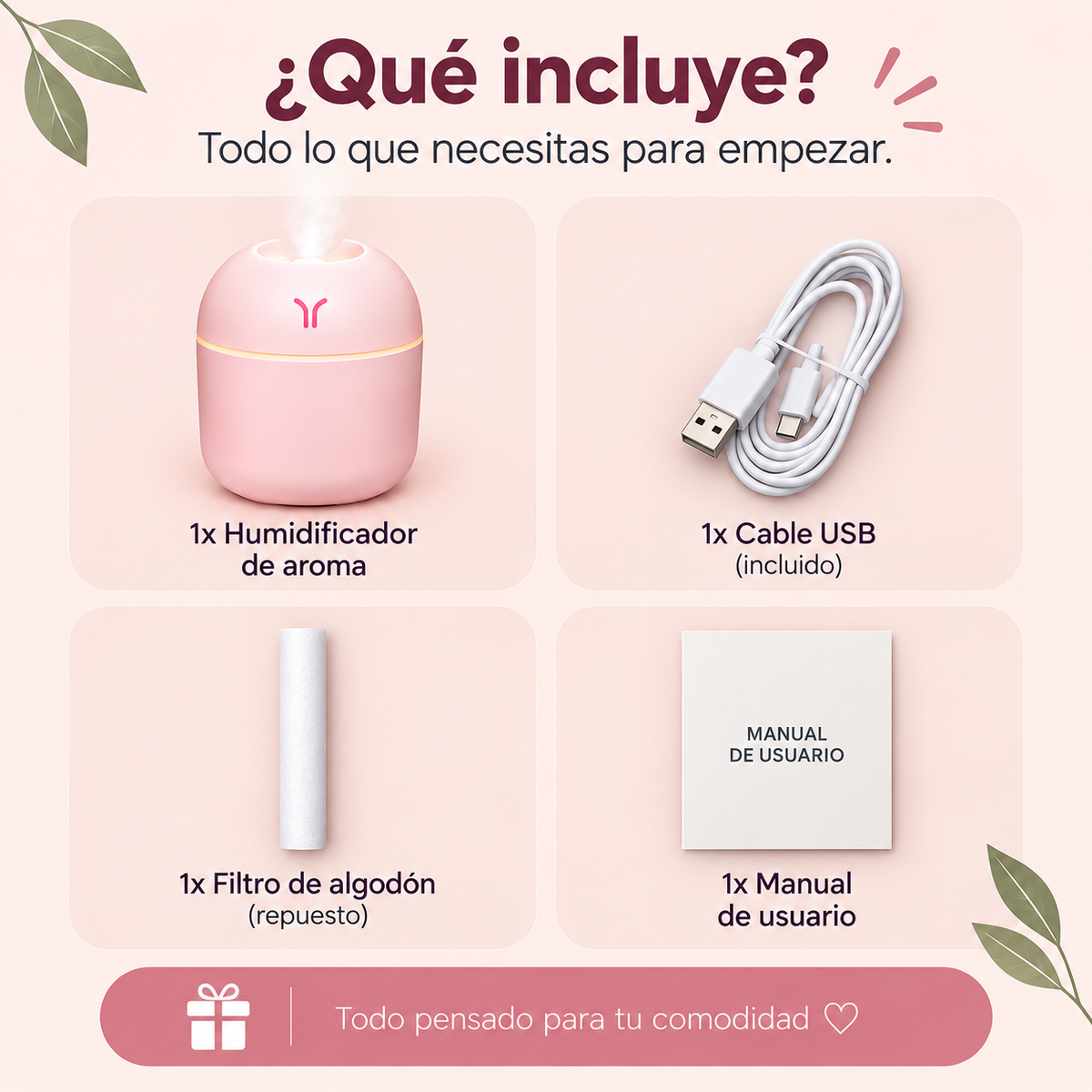 Mini Humidificador LED Airago